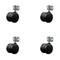 Service Caster 2'' Nylon Twin Wheel Casters with Side Mounting Bracket , 4PK SCC-UHGR02S50-NYS-716-4-CB180-4 - alternate 1
